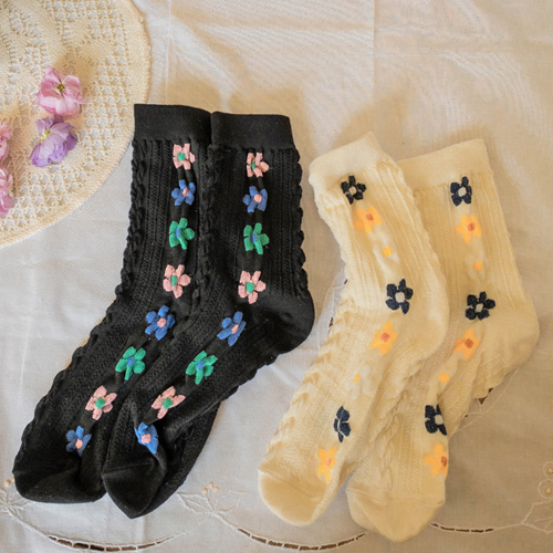 birming flower spring day socks