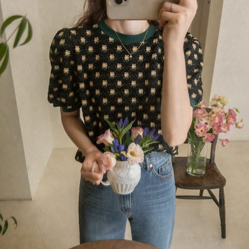 [LABEL] Xenia Flower Linkle Guard Tee [size:F,1]