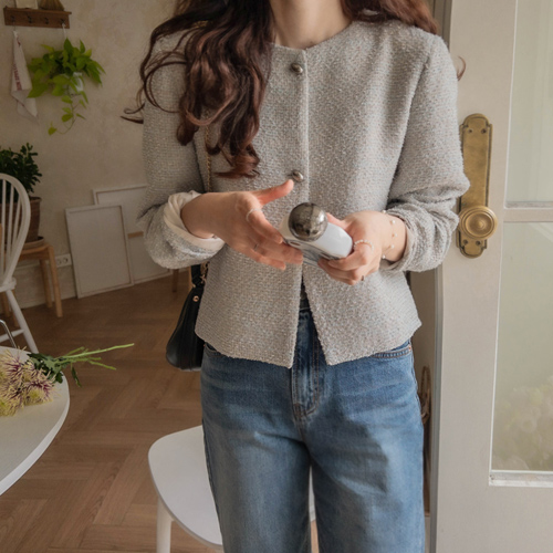 [LABEL] Fall Codi Melrose Tweed Jacket <FONT color=#d8a4a4>[size: F(55~66)]</font>