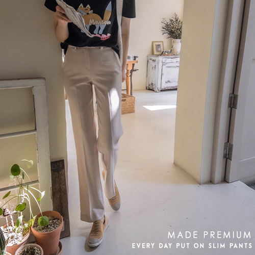 <FONT color=#5a3954>MADE PREMIUM</font> Standing Cheese Span Comfortable Slacks Pants [size: S, M, L (Basic/Mini)]