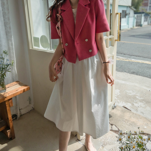 <FONT color=#5a3954>MADE LIN</font> Romance Double-button Spring Pastel Jacket[size:F(55~66)]