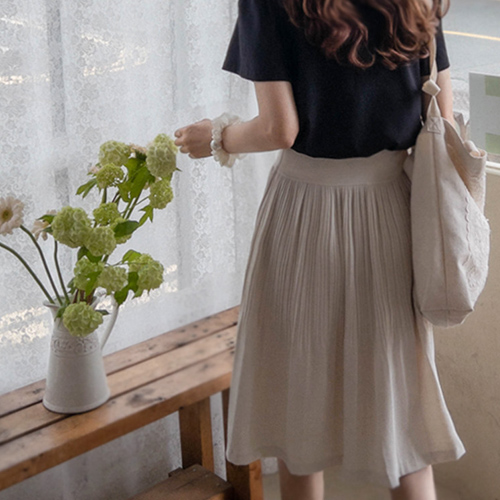 Cruncia Pleats Pleated Skirt[size:S(55),M(66)]