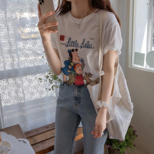 [LABEL] Today's outfit is Pretty Vintage Children Lettering Tee[size:F,1]