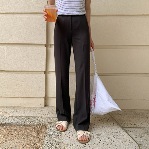 <FONT color=#5a3954>MADE LIN</font> Summer Boot cut Slacks Pants[size:S,M,L(Basic/Mini)]