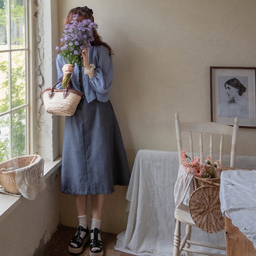 [LABEL] Planes Summer Dress Linen One Piece[size:F(55~66)]