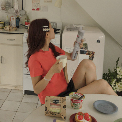 <FONT color=#5a3954>MADE LIN</font> 365 days solid silk Short T shirts [size: F (55~66)]