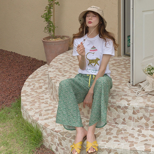 [LABEL] Leo Kitsch key point printing Tee [size: F (55~66)]