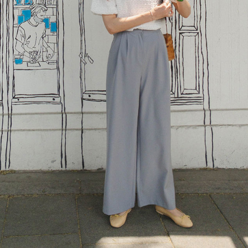 Summerchalrang Bijo Button Span Slacks Pants <FONT color=#d8a4a4>[Scratch Sale]</font>
