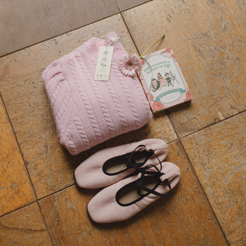 <FONT color=#5a3954>MADE LIN</font> [Pink] Rosie Cozy Cashmere Knit [size: F (55~66)]