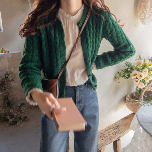 [LABEL] Edin Lover Soft Twiddle Daily Cardigan [size: F(55~66)]
