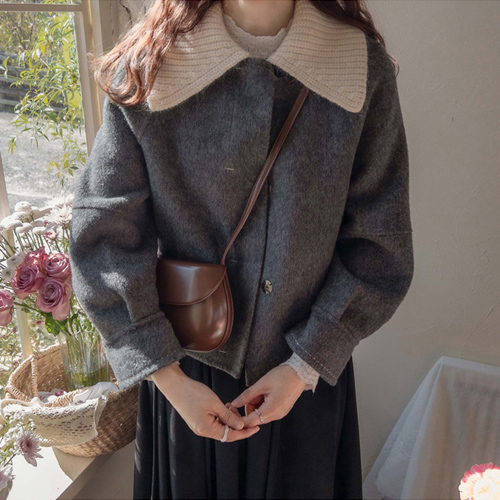 [FWOuter Early Bird 20,000 Won Discount] [Gray Color] Anne Snow Vest Handmade Set Coat [size: F (55~66)] [Pre-orders will be shipped sequentially after 10/30]