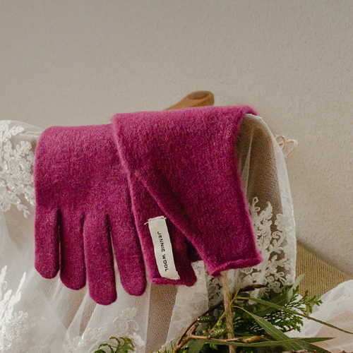 Lissome Thick Finger Wool Knit Gloves