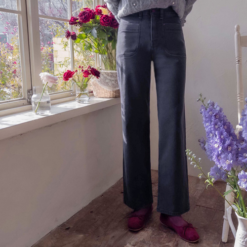 [LABEL] Jay Pocket Warm Fleece Stretchy Cute Fit Pants [size:S,M,L]