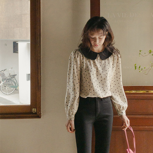 Milk Kara Love Heart Yeori Blouse [size:F(55~66)]