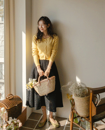 [LABEL] Spring wave line cable Cardigan[size:F(55~66)]