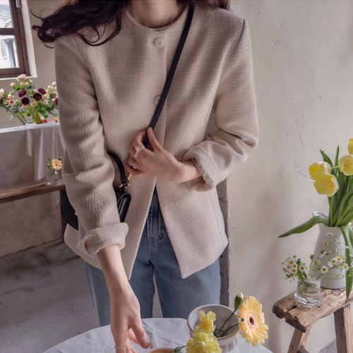 Felice slimline Tweed luxurious edge jacket [size: F(55~66)]