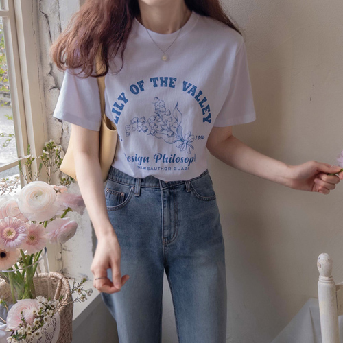 [LABEL] This season’s soft Tee that matches well with cherry blossoms [size: F(55~66)]
