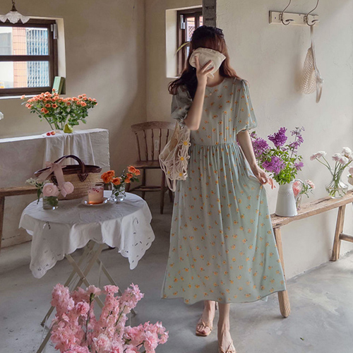 Jaype Flower Sleeve Banding Slim fit and breeze One Piece[size:F(55~66)]