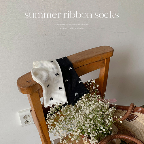 Summer Mesh bowknot soft socks