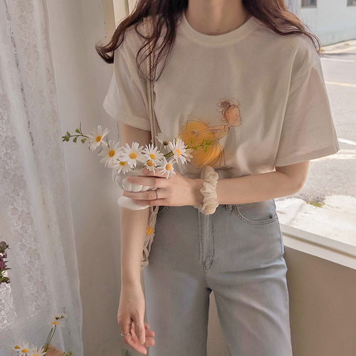 Summer cute ballet girl slim fit Tee [size: F(55~66)]