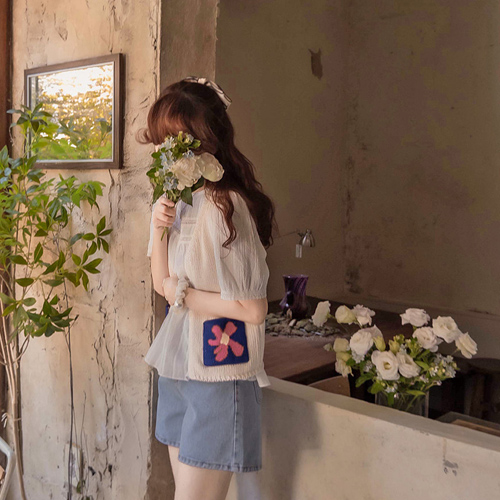 Clania Flower Pocket Coordinating Stylish Vest[size:F(55~66)]