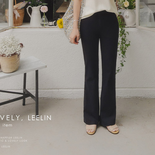 [New 5,000 won special price] <FONT color=#5a3954>MADE LIN</font> summer version strawberry milk span semi-boot cut banding pants [size: S, M, L, XL (Short/Long)]