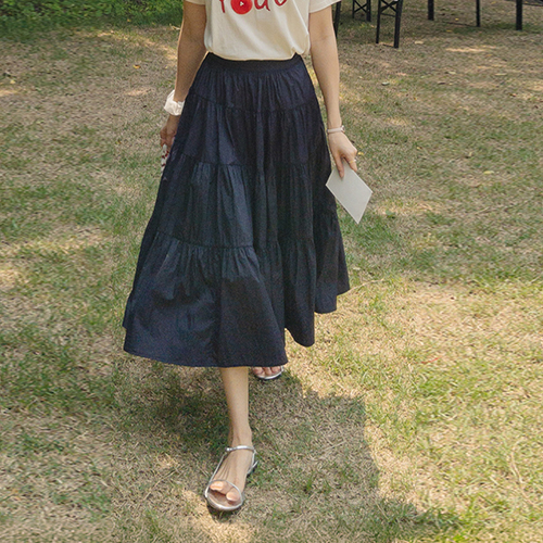 [Extremely Cool][Rustle][New 8,000 Won Special Price] <FONT color=#5a3954>MADE LIN</font> Lovely Fit Rustle Cancan Skirt [size: F, 1]