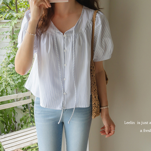 [LABEL] Arne Monggeulgurum Stripe Blouse [size: F (55~66)]