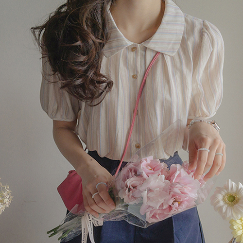[LABEL] Classic Summer Pintuck Cotton Blouse [size: F (55~66)]
