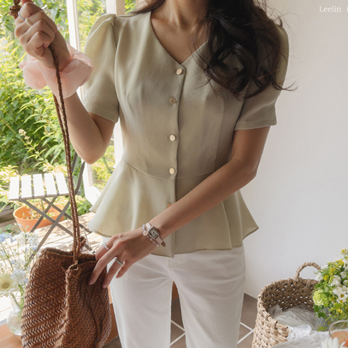 [LABEL] Rocheni Feminine Mood Freel Blouse [size:F(55~66)]