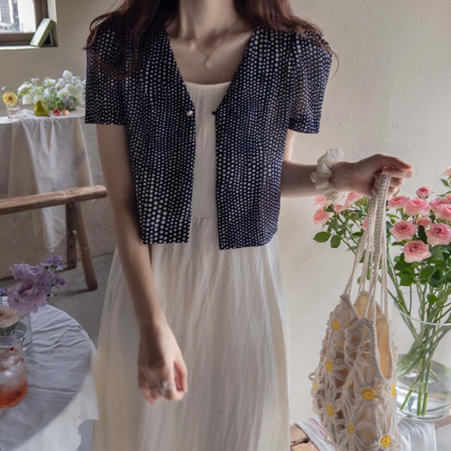 Cool dot summer wrinkle, lovely Bolero without worrying about wrinkles [size: F(55~66)]