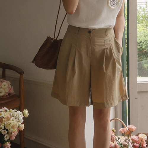 [Light as air!♥]Moseline Ice Cool Two-Pin Tuck Pants[size:F,1]