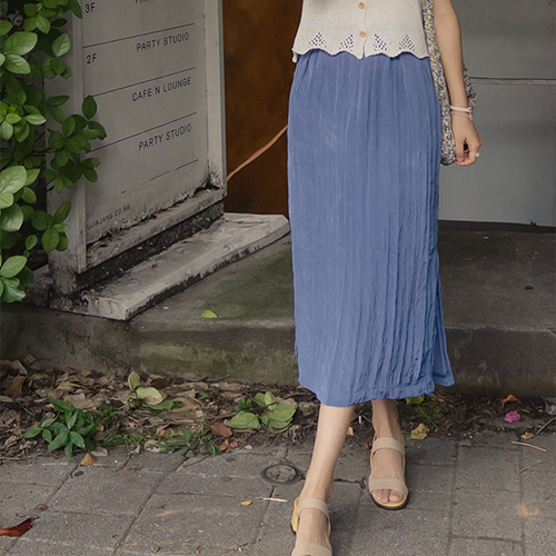 [Slippery ~] Celona Charr Summer Daily Banding Skirt [size: F(55~66)]