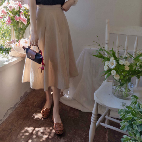 Loitz Summer Cooling Basrock Pintac Pleated Band Skirt [size: F(55~66)]