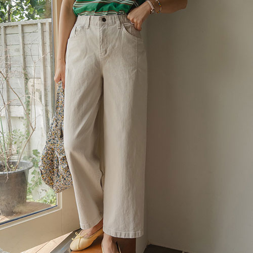 Fall Classic Pin Tuck Span Pants [size:S,M,L]