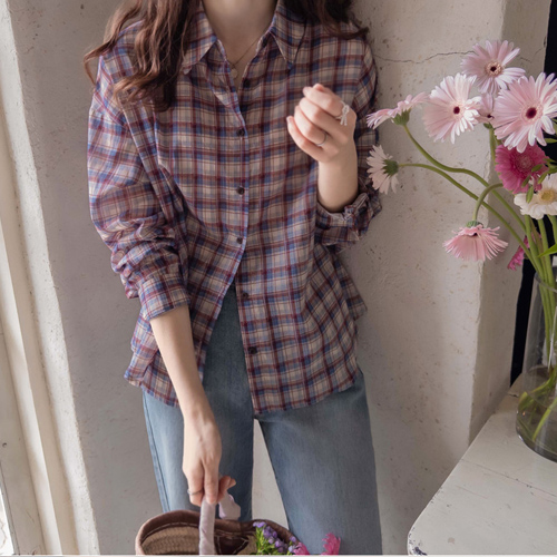 [MADE] Paul Momenton Fall Check Light and Flexible 3-Color Check Shirt [size: F (55~66)]