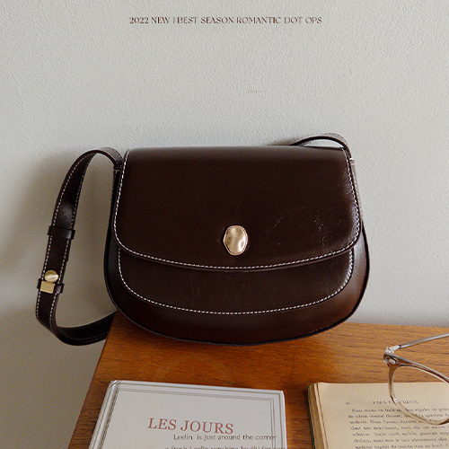 stitch real leather cross bag