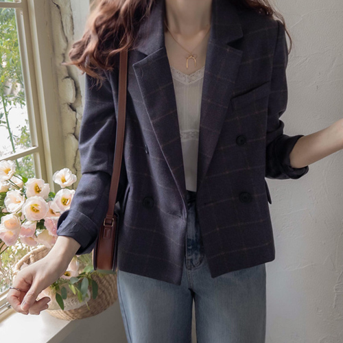Super & Check Chic Flexible Edge Fit Jacket [size: F (55~66)]
