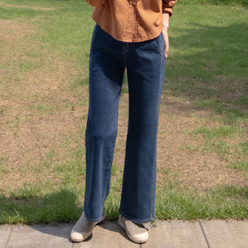 [No dyeing!] [Slim side line!] Side cut key point denim pants you'll want to wear every day [size:S,M,L]