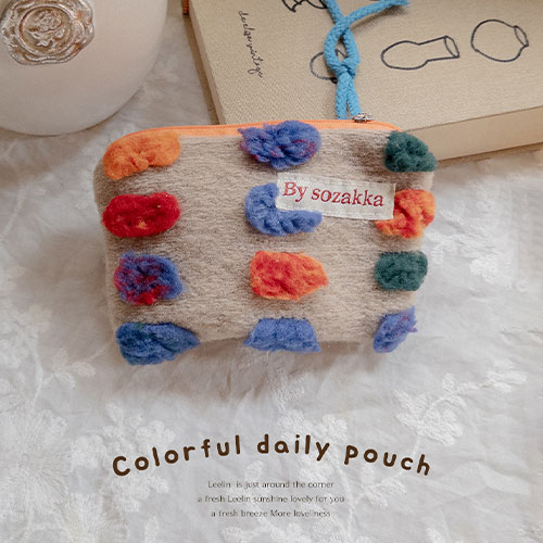 Colorful and fluffy Mini Pouch