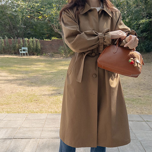 [New product special price 25,000 won discount] <FONT color=#5a3954>MADE LIN</font> Mobna primium Quality check lining Trench Coat [size: F (55~77)]