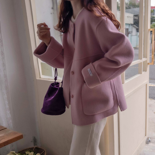 [Pre-order 20,000 won discount] Krantzby shoe pocket wool handmade sleeve point season coat [size: F (55~77)] [Pre-order 10/31 Estimate storage]