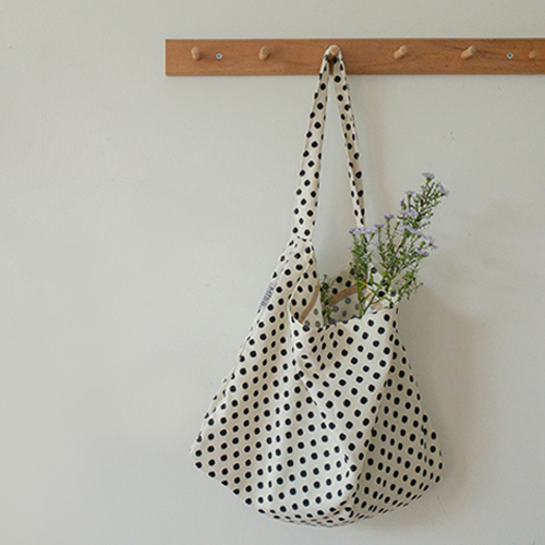 Glen Dot Bowknot Corduroy Eco Bag