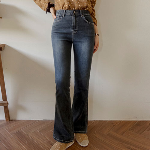 [New product special price 7,000 won discount] <FONT color=#5a3954>MADE LIN</font> [-3kg weight loss effect] Mauve denim mood stitch banding denim pants [size: S, M, L, XL]