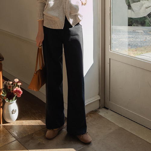 [New product special price 8,000 won discount] <FONT color=#5a3954>MADE LIN</font> Plion sophisticated and stylish black wide pants [size: S, M, L, XL (Mini/Long)]