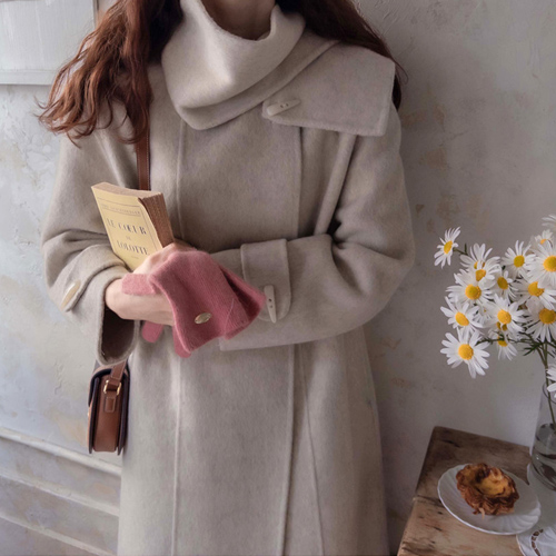 [Coat and muffler set][LABEL] Poldemian soft and flexible slim lux coat [size:F(55~66)]