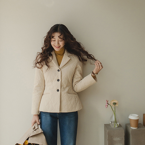 [Beige]Anverdi quilting slim and chic Jacket[size:S,M,L]