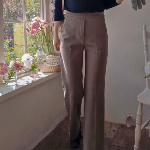 [LABEL] Anne Broad Cozy and Soft Fleece Comfortable Span Neat Waistline Band Pants [size:S,M,L]