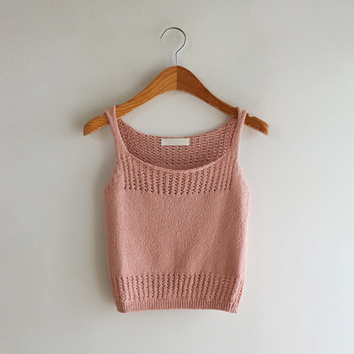 [Sample Sale] Knit Pink Sleeveless Shirts