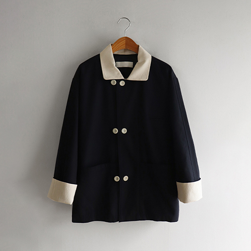 [Sample Sale] Double Button Color Combination Field Jacket